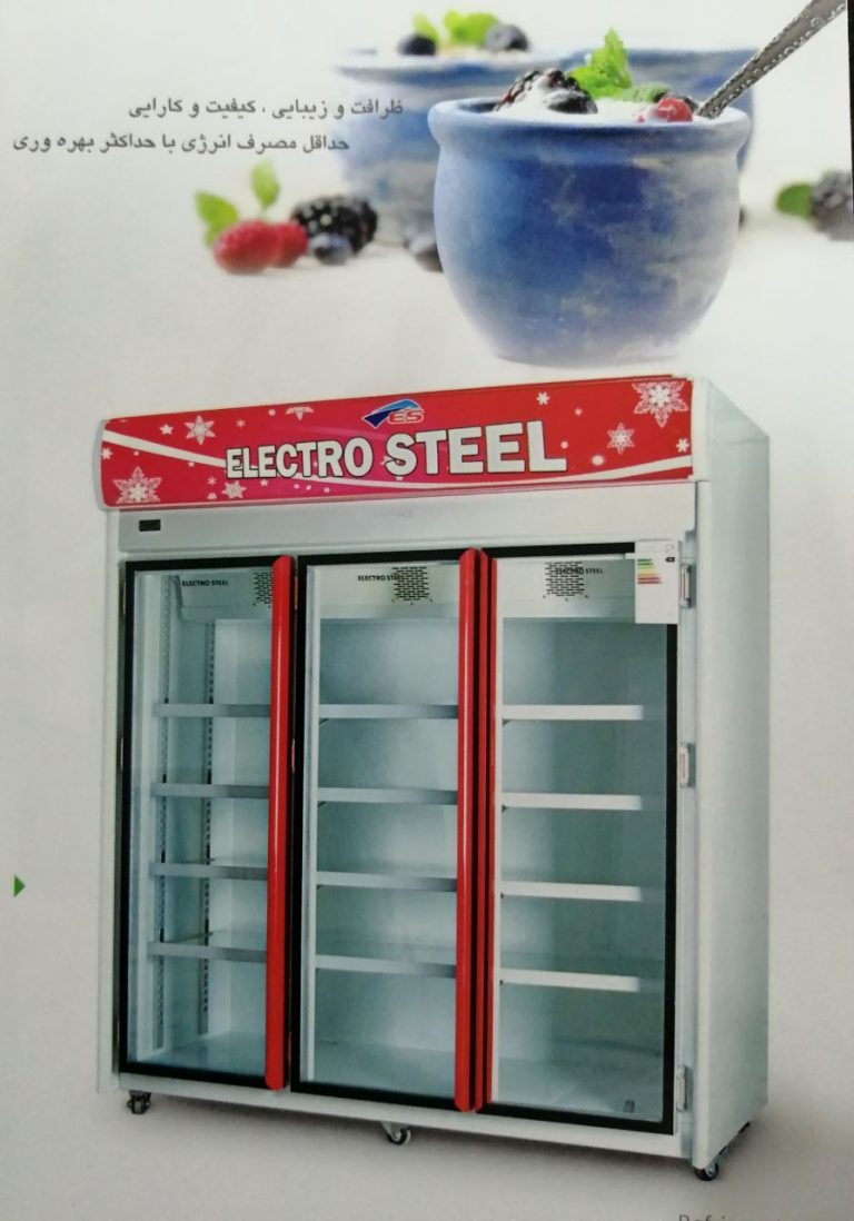یخچال ایستاده فروشگاهی سه درب یکطرفه الکترواستیل رز مدل ESR407